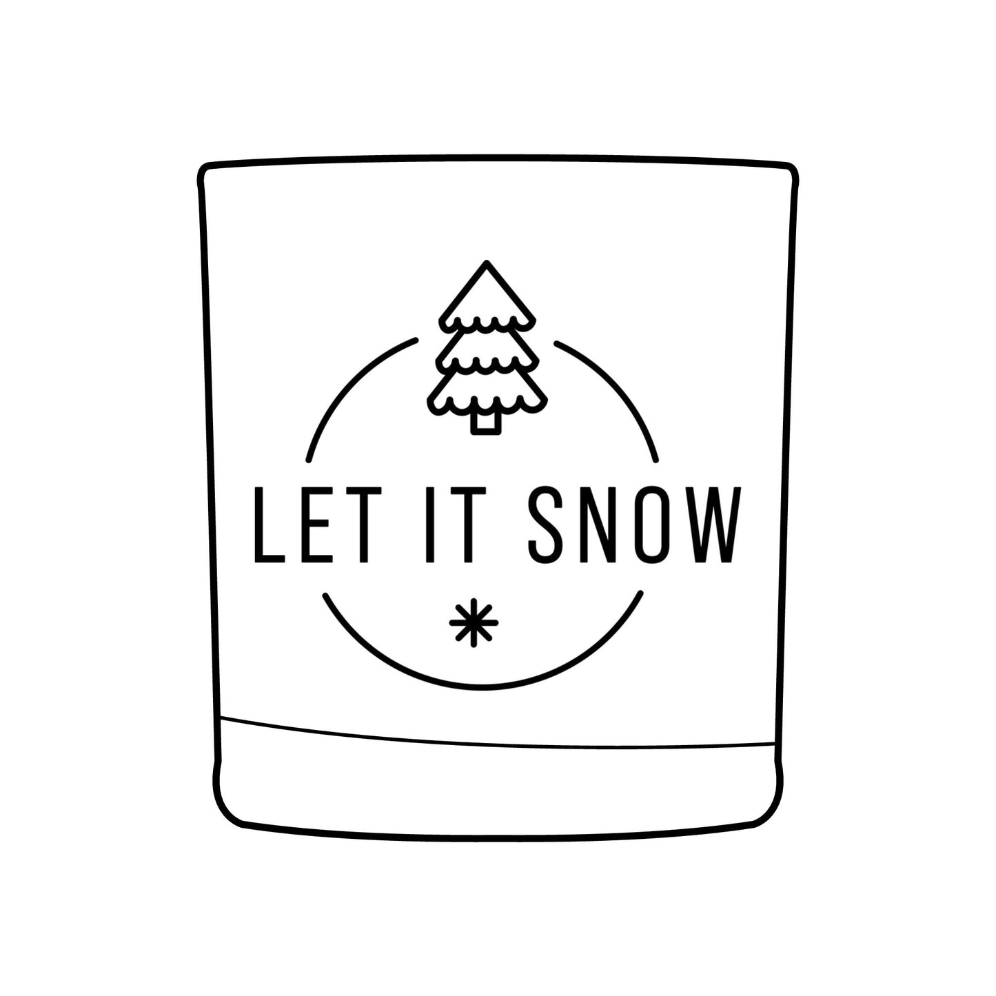 Whiskey Glass, 10.5oz (Engraving) Let it snow