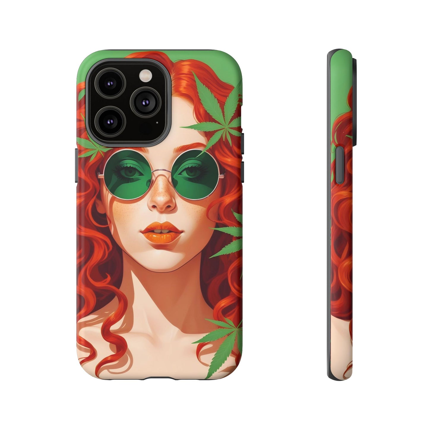 Vibrant Phone Case with Retro Greenery Design, Trendy Case for Casual Look, Gift for Her, Summer Vibes, Unique Phone Accessory