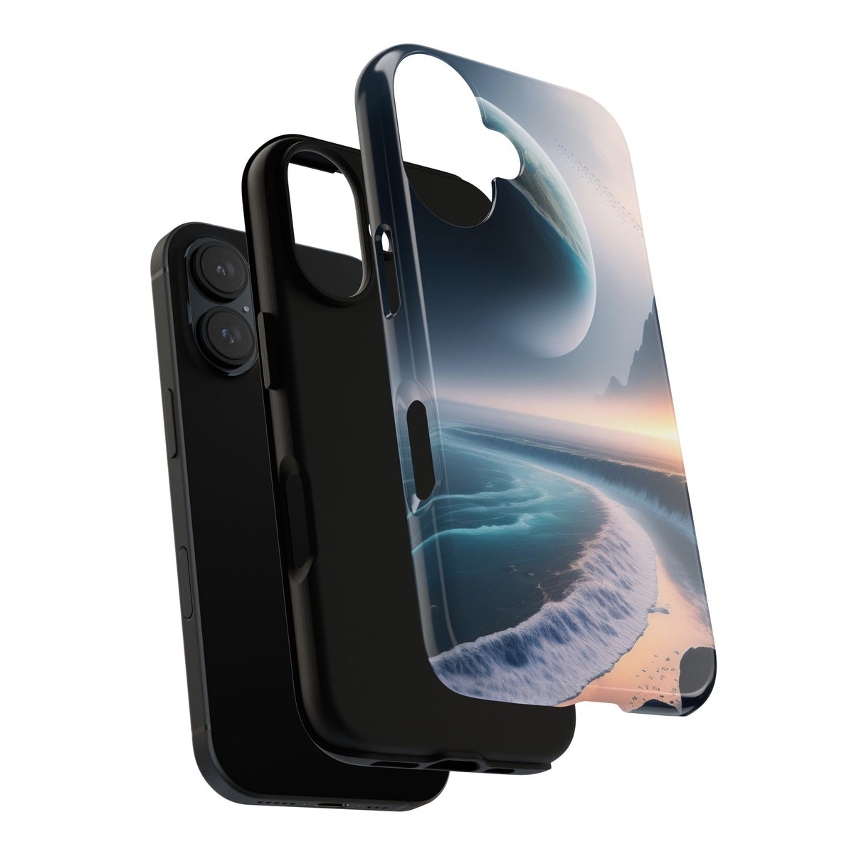 Galaxy Ocean Phone Case — Surreal Planet Beach Tough Case