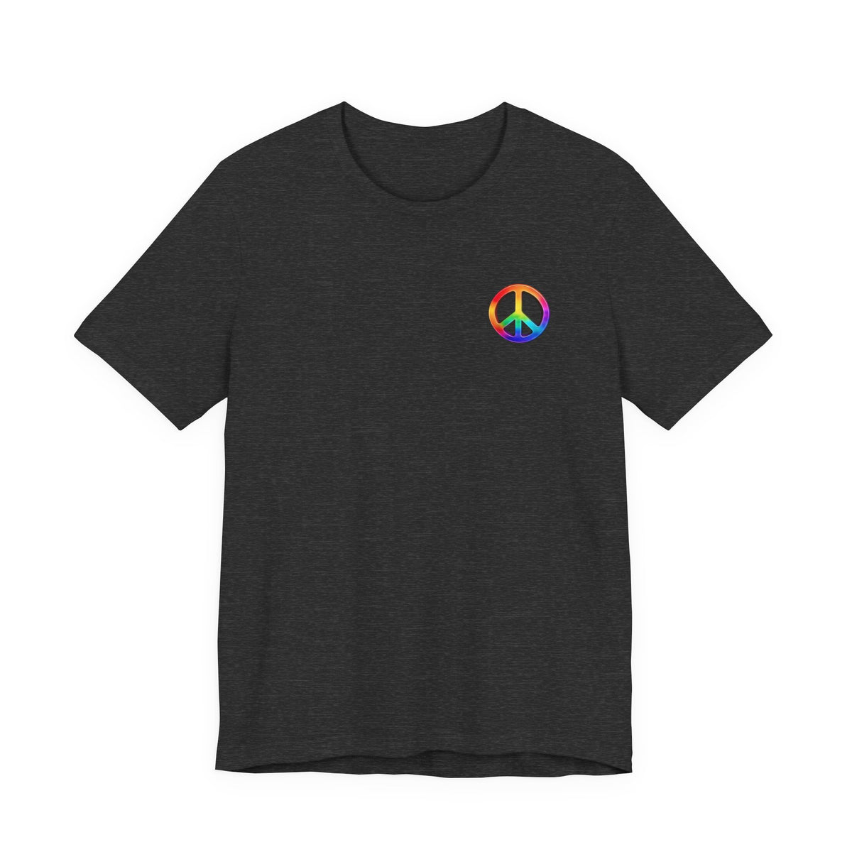 Peace Sign Tie-Dye Tee — Rainbow Hippie Peace Symbol T-Shirt