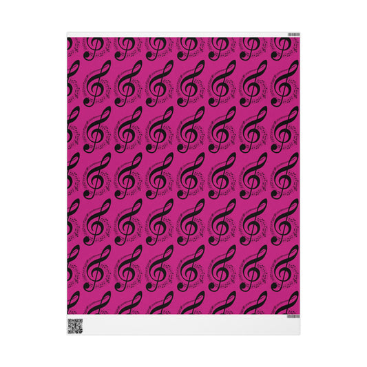 Musical Notes Wrapping Paper Fun Gift Wrap for Music Lovers, Birthdays