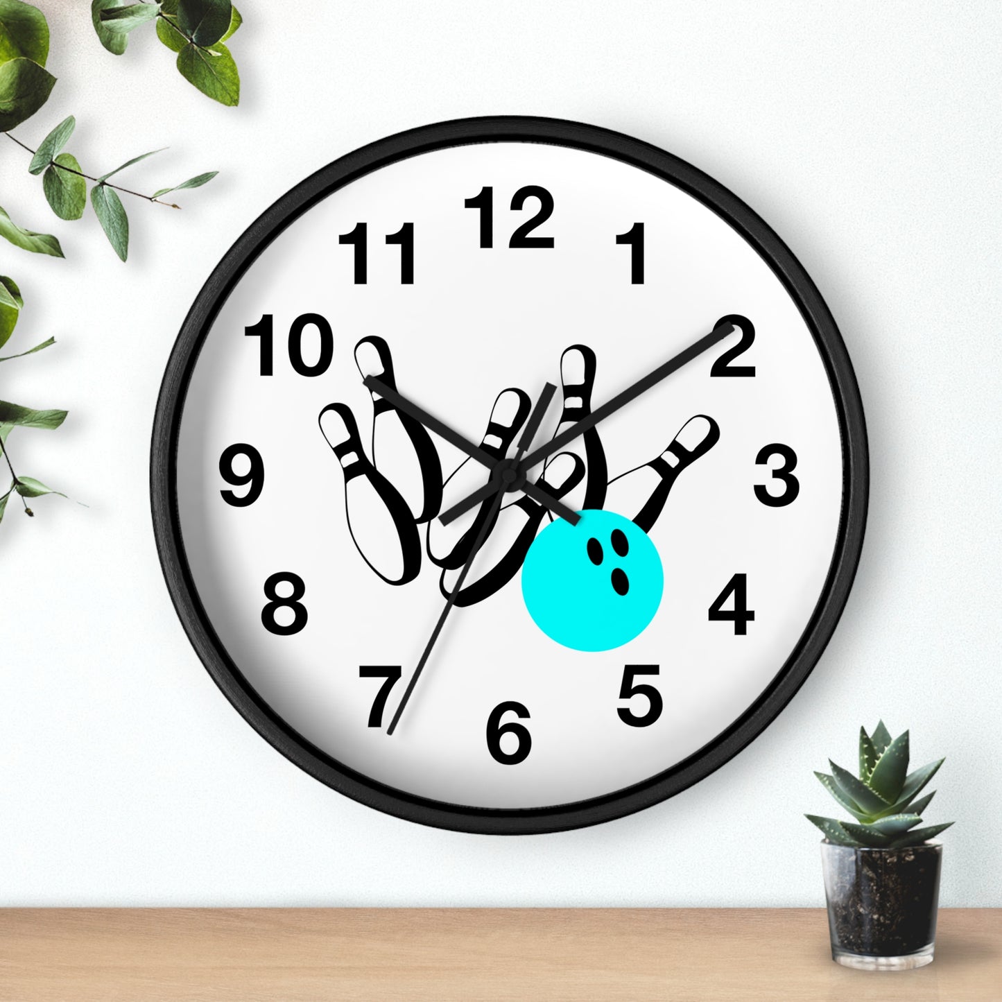 Bowling Wall Clock, Fun Bowling Decor, Gift for Bowlers, Sports Wall Art, Unique Bowling Gift, Bowling Alley Decor