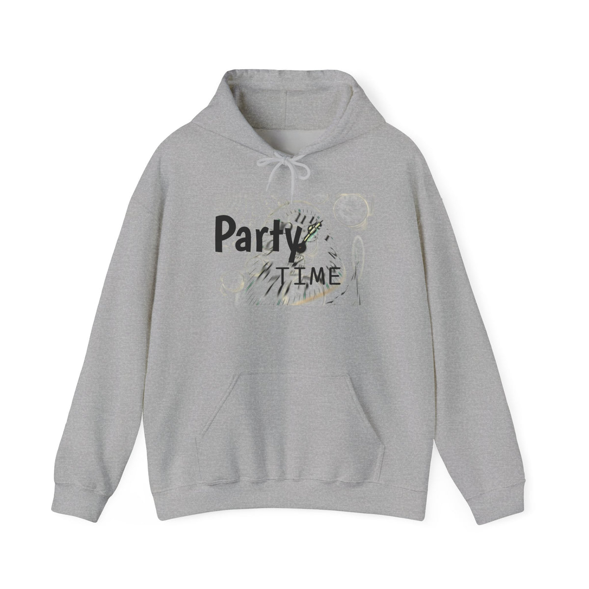Party Time Unisex Hooded Sweatshirt, Fun Casualwear, Comfortable Gift, Perfect for Celebrations, Party-Outfit Essential