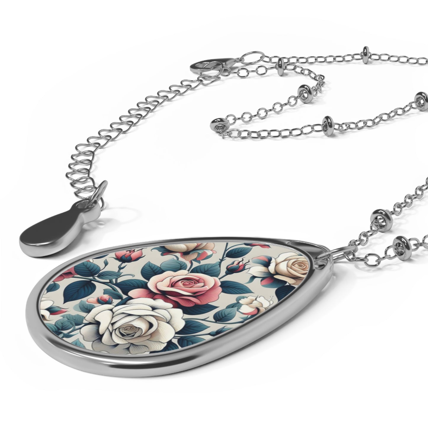 Floral Teardrop Necklace - Elegant Jewelry Gift for Mother’s Day, Birthdays, Bridesmaids, Anniversary, Everyday Wear
