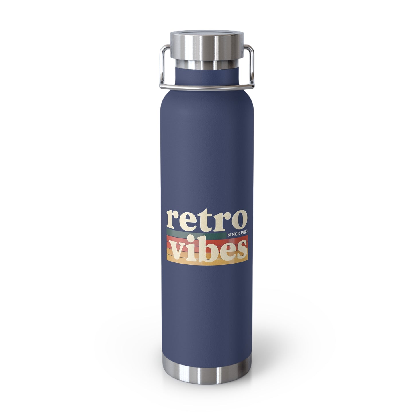 Retro Vibes Insulated Water Bottle, 22oz - Trendy Travel Flask, Stylish Hydration Gift for Fitness Lovers, Eco-Friendly Beverage Container