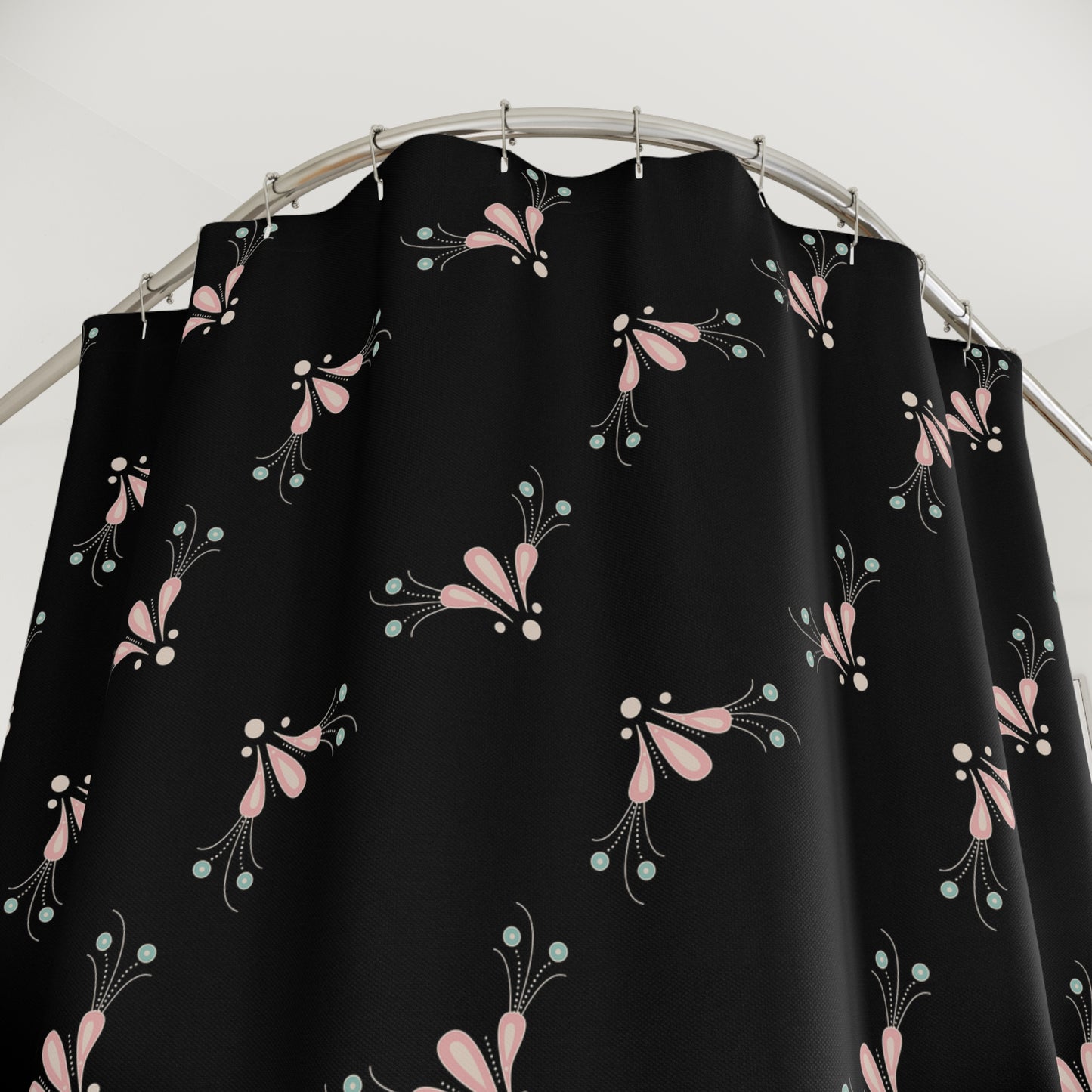 Elegant Floral Shower Curtain, Boho Bathroom Decor, Modern Home Accessory, Unique Gift for Housewarming, Stylish Privacy Solution