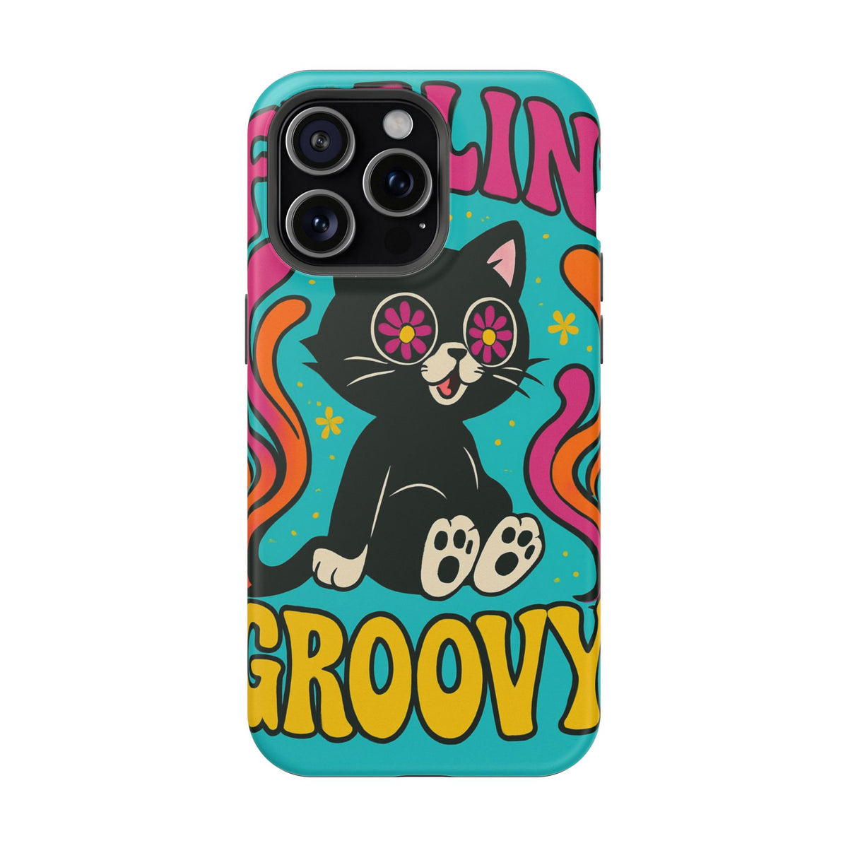 Groovy Cat Magnetic Impact-Resistant Phone Case