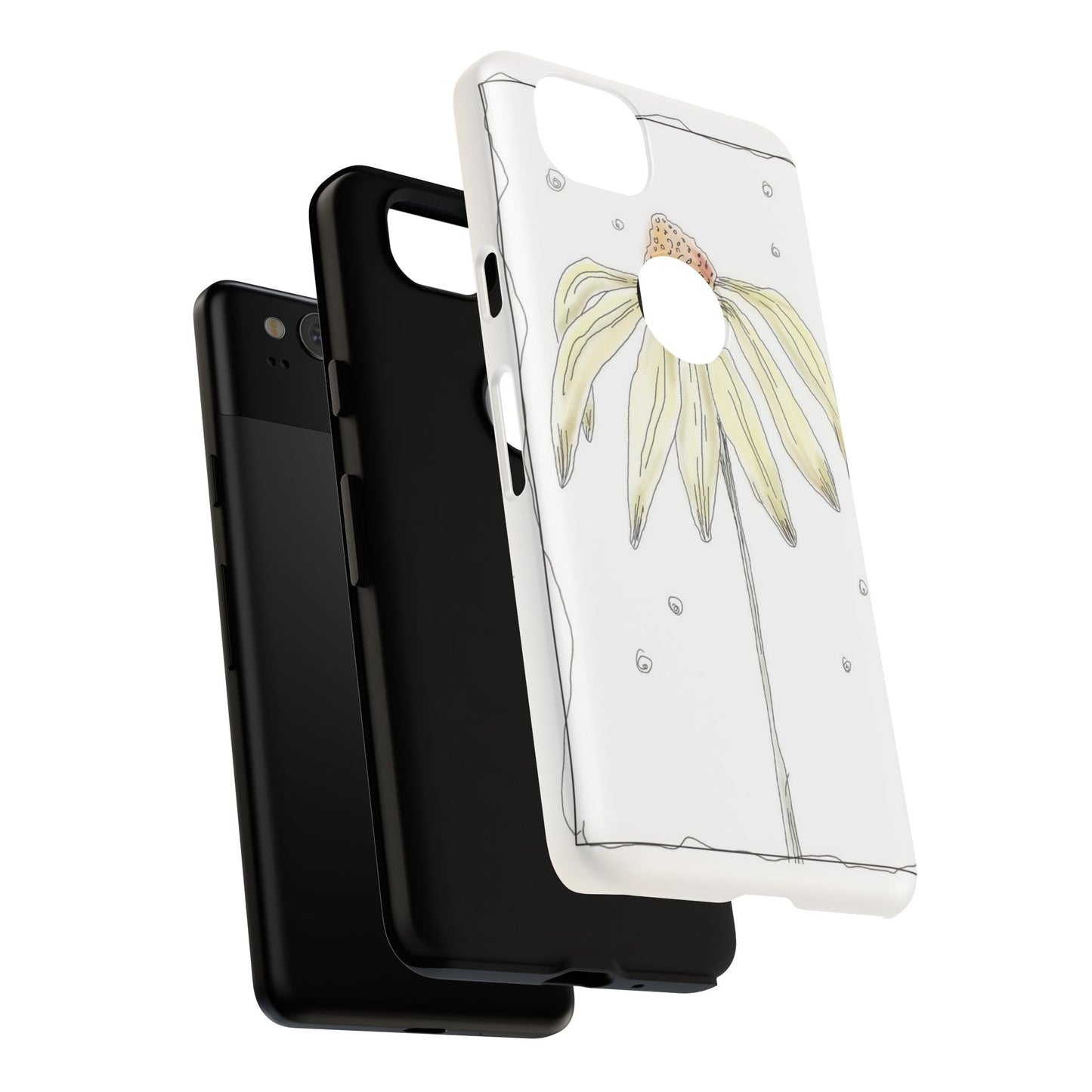 Flower Phone Case with Delicate Design, Tough Phone Cover, Nature Lover Gift, Floral Tech Accessory, Stylish Phone Protection