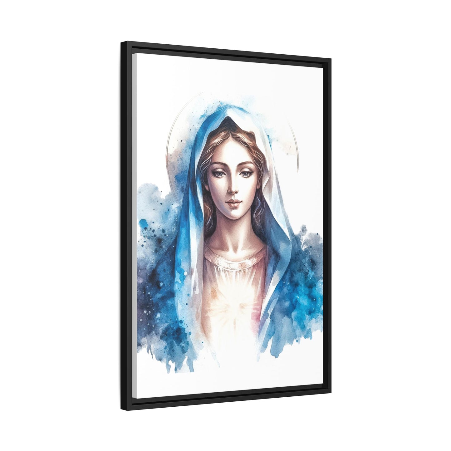Framed Canvas Art Print, Spiritual Decor, Religious Artwork, Wall Decor, Gift for Faith, Elegant Home Decoration