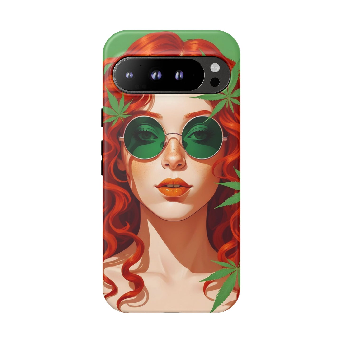 Vibrant Phone Case with Retro Greenery Design, Trendy Case for Casual Look, Gift for Her, Summer Vibes, Unique Phone Accessory