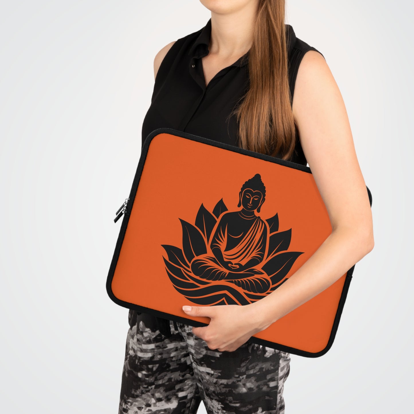 Zen Buddha Laptop Sleeve - Meditation Case, Tech Accessory for Yogis, Gift for Students, Celebrate Mindfulness, Eco-Friendly Carrying