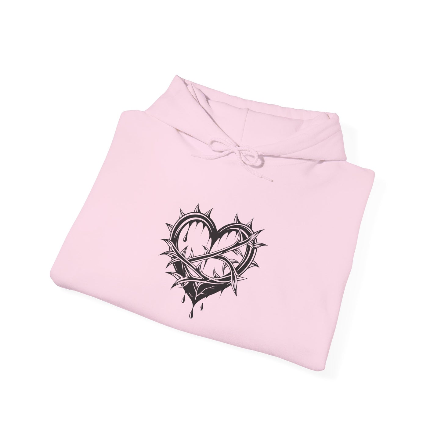 Chic Hooded Sweatshirt with Heart Design - Cozy Streetwear, Perfect Gift for Friends, Casual Style, Empowering Sayings, Unisex Fashion