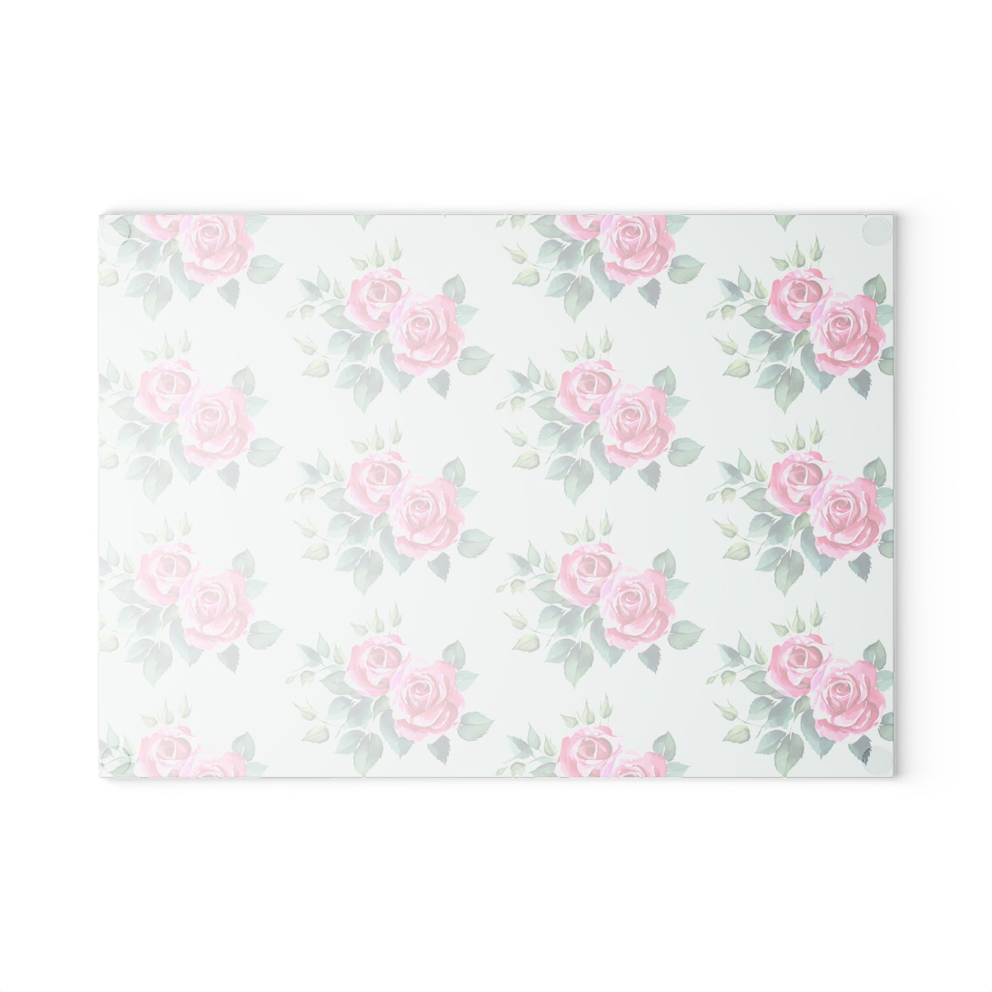 Glass Cutting Board - Roses
