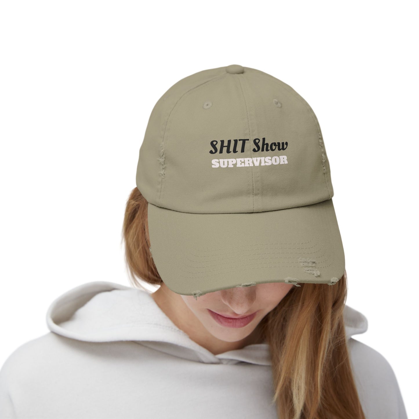 Unisex Distressed Cap, Fun Gift for Supervisors, Casual Hat, Distressed Dad Hat, Funny Cap for Events, Party Accessory, Everyday Wear