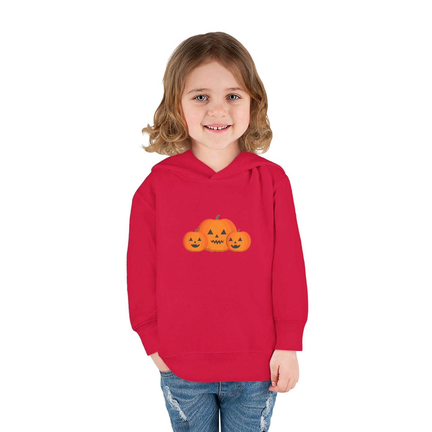 Halloween Pumpkin Toddler Hoodie, Cozy Autumn Wear, Kid's Holiday Sweatshirt, Fall Outfit, Trick-or-Treat Apparel