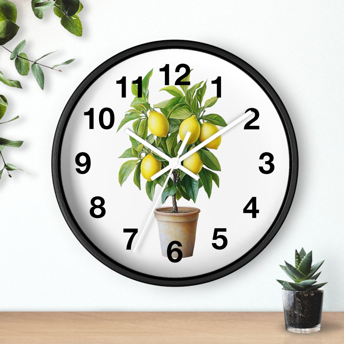 Lemon Tree Wall Clock, Brighten Your Home Decor, Gift for Garden Lovers, Kitchen Wall Clock, Unique Home Accent