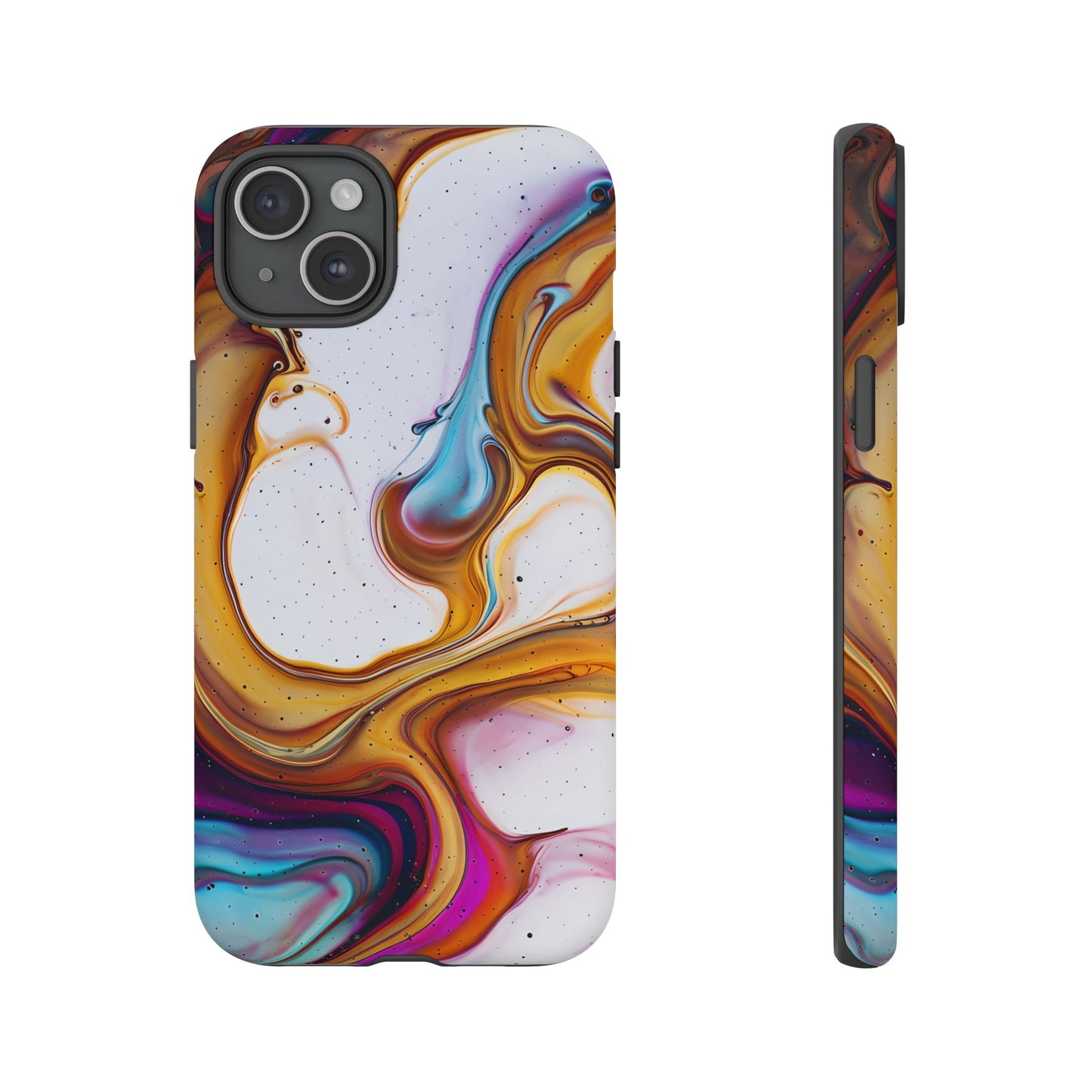 Artistic Phone Case, Tough Cases with Colorful Marble Design