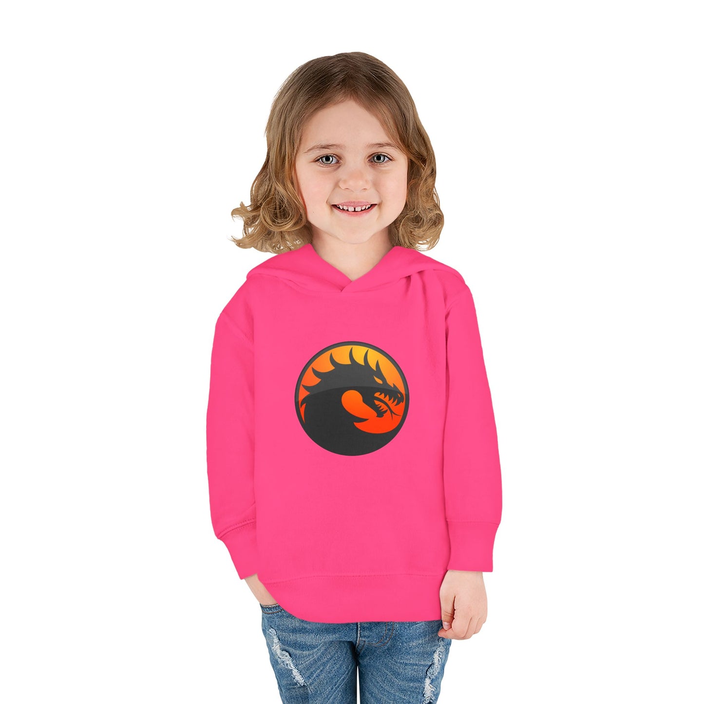Toddler Fleece Hoodie with Dragon Design, Cozy Kids Pullover, Perfect for Playtime, Birthday Gift, Halloween Costume, Dragon Lover Apparel