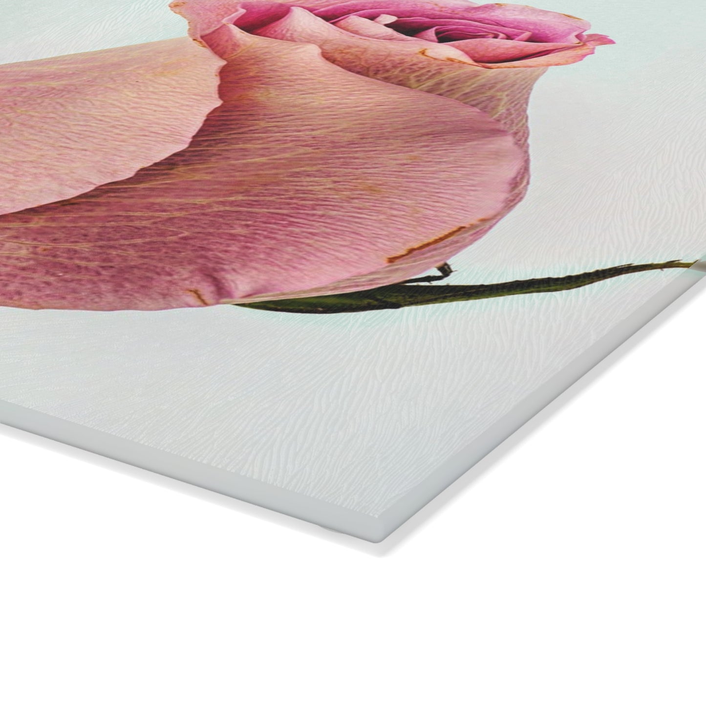 Elegant Floral Glass Cutting Board, Kitchen Decor, Unique Gift, Wedding Registry, Rose Design, Housewarming, Cooking