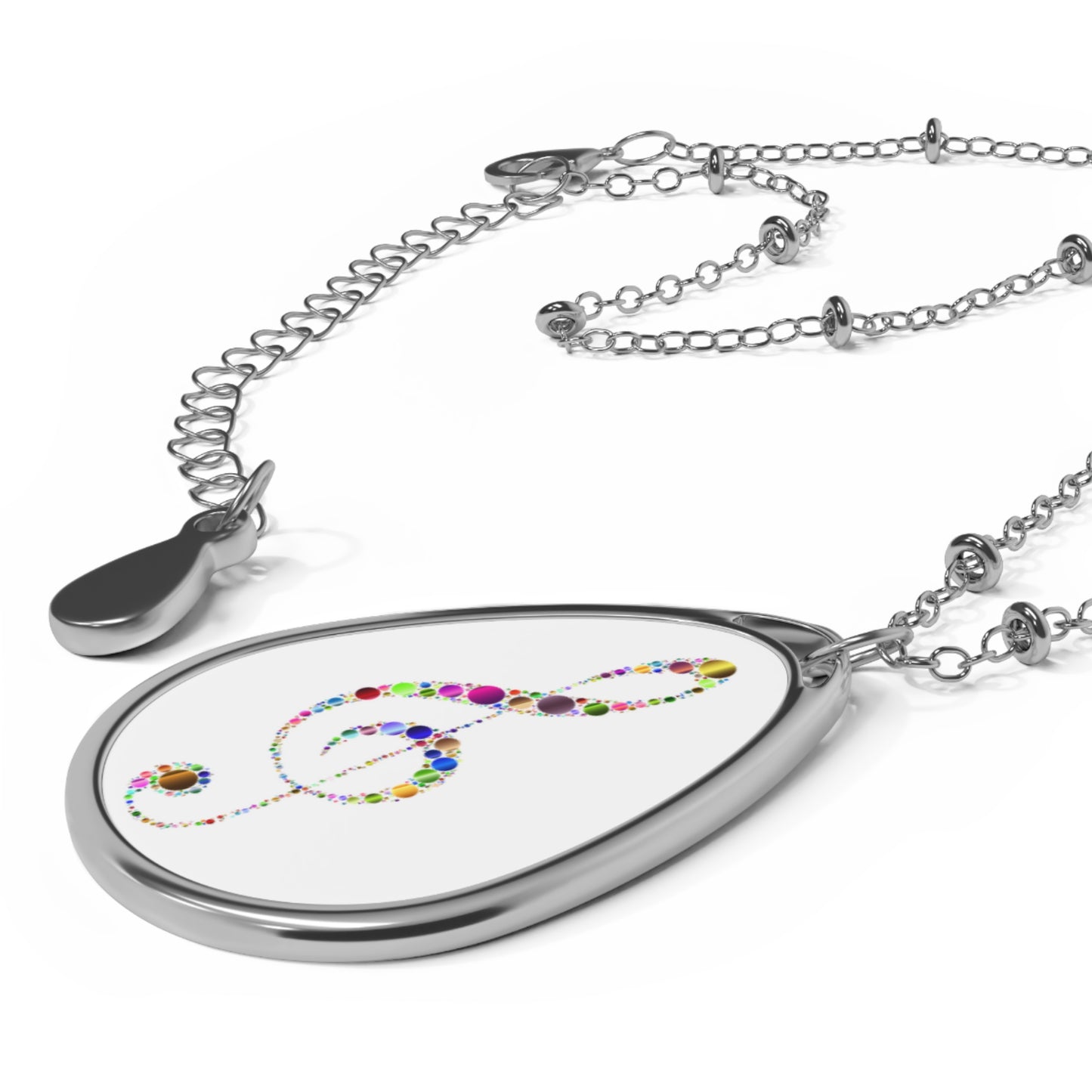 Colorful Treble Clef Necklace, Stylish Jewelry, Birthday Present