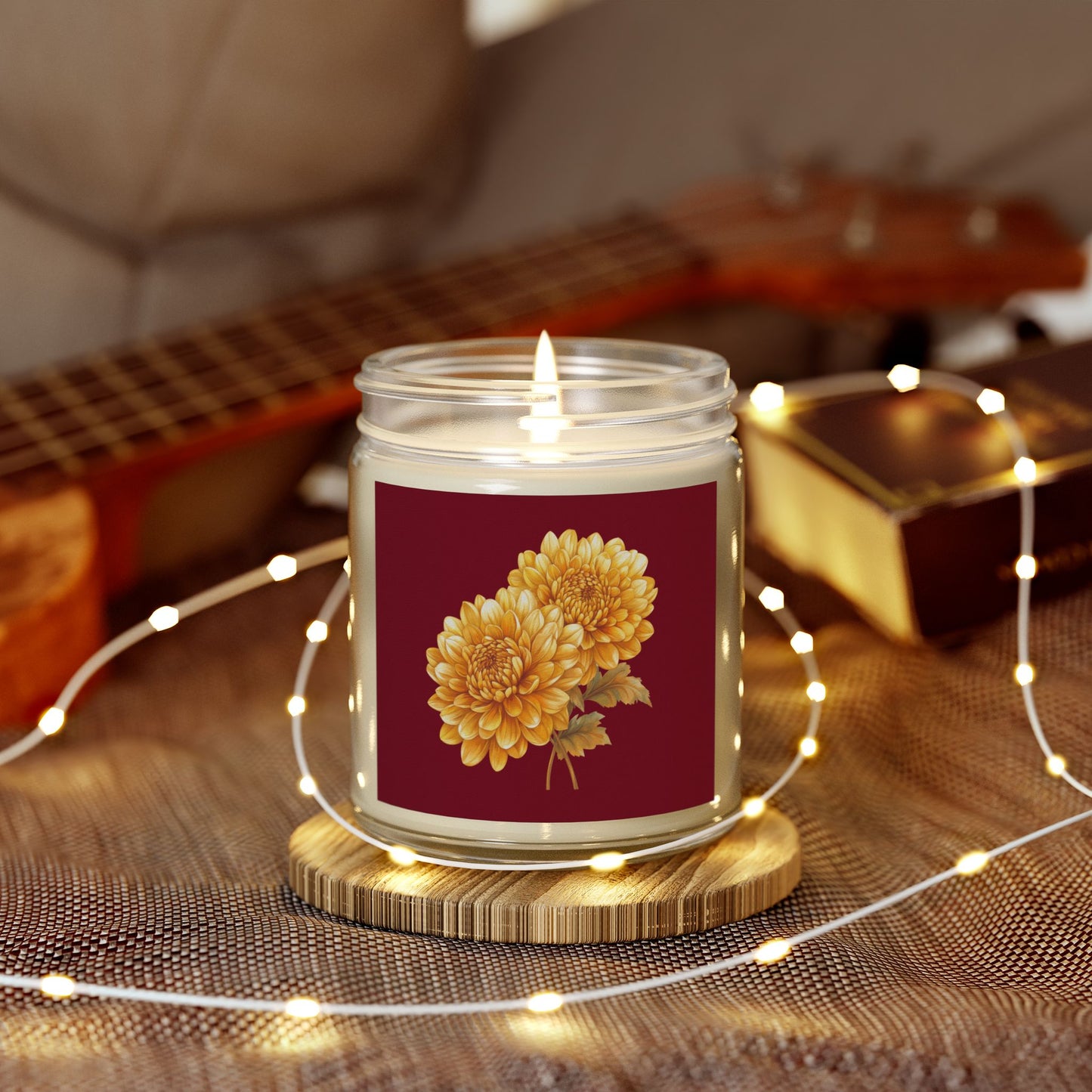 Floral Scented Candles - Hand-Poured Coconut Apricot Wax, Cozy Decor, Relaxation Gift, Home Fragrance, Gift for Her, Candle Lover