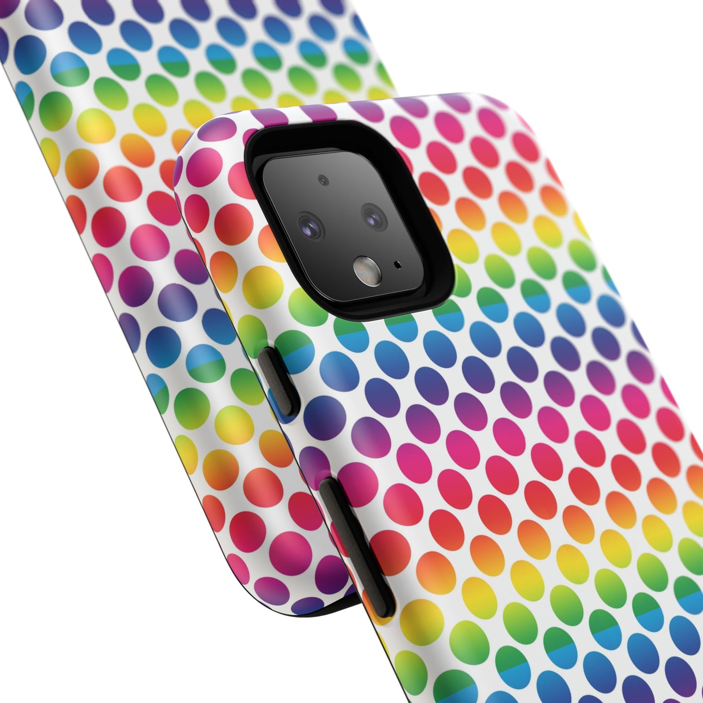 Rainbow Dot Phone Case, Colorful Phone Cover, Fun Phone Accessory, Gift for Friends, Trendy Mobile Case