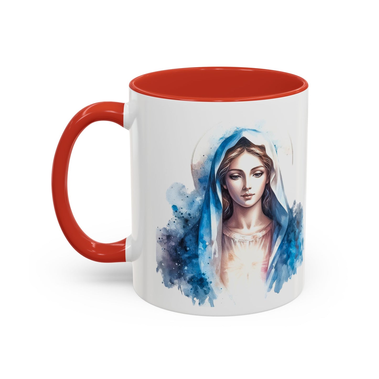 Serene Virgin Mary Coffee Mug - Spiritual Inspiration, Gift for Faith Lovers, Home Decor, Mother's Day, Religious Art
