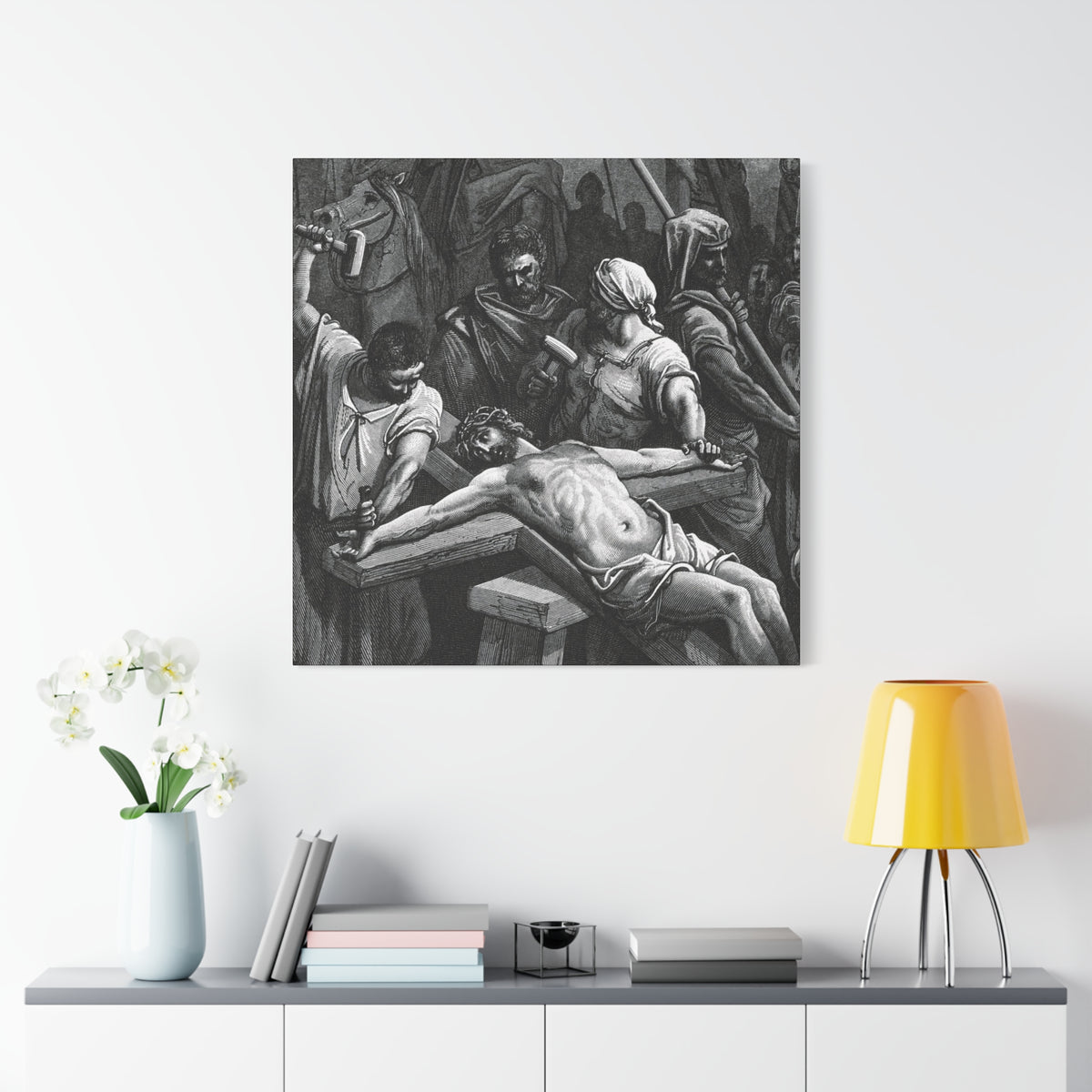Crucifixion Art Matte Canvas Print – Stretched Religious Wall Decor