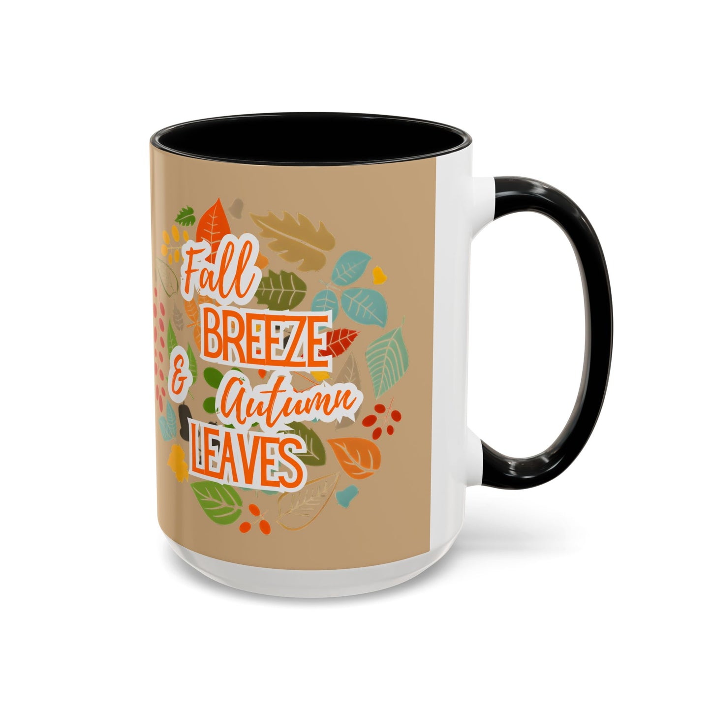 Fall Breeze & Leaves Coffee Mug, Autumn Mug, Seasonal Drinkware, Cozy Kitchen Decor, Perfect Gift for Fall Lovers
