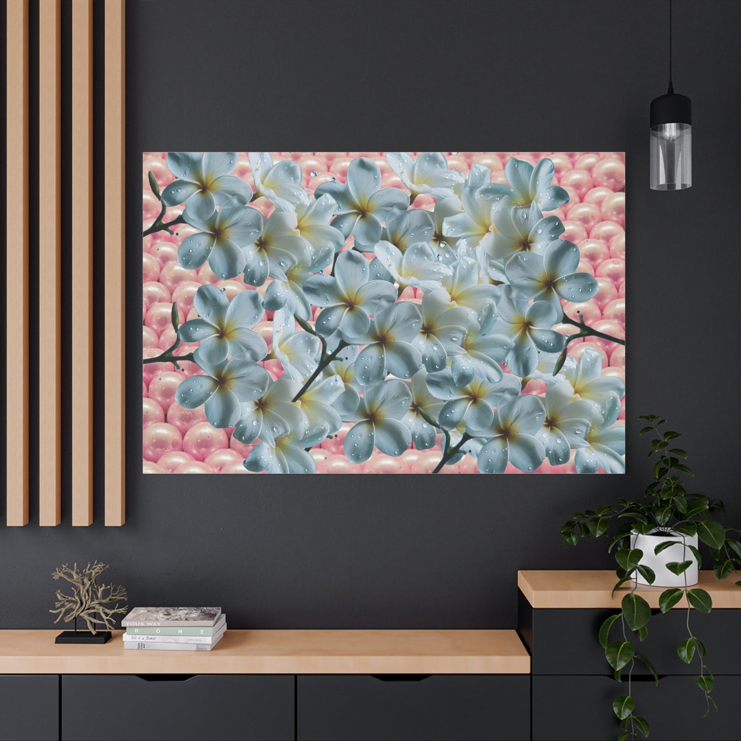 Floral Canvas Art Print - Elegant Home Decor, Botanical Wall Art, Gift for Her, Mother's Day Decoration, Vibrant Flower Artwork