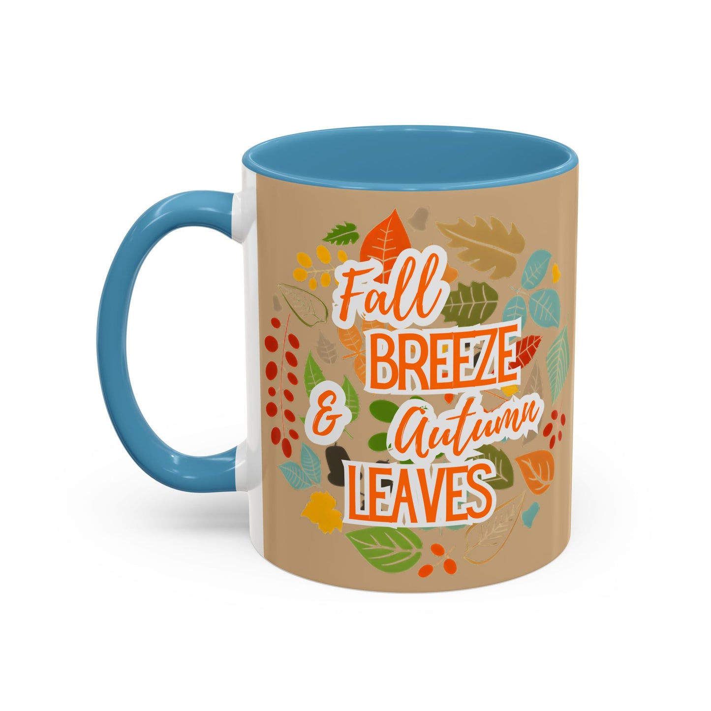 Fall Breeze & Leaves Coffee Mug, Autumn Mug, Seasonal Drinkware, Cozy Kitchen Decor, Perfect Gift for Fall Lovers