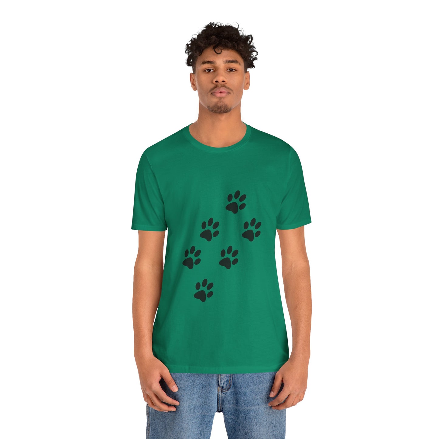 Paw Print Short Sleeve Tee | Unisex Animal Lover Shirt, Pet Owner Gift, Casual Wear, Gifts for Dog Lovers, Comfortable T-Shirt
