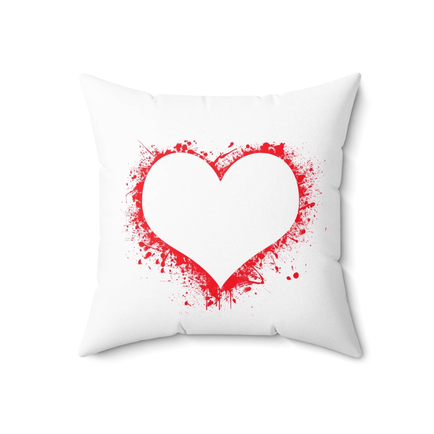 Heart Splash Decorative Pillow, Cozy Home Decor, Valentine's Gift, Wedding Decoration, Love Pillow, Personalized Gift Idea