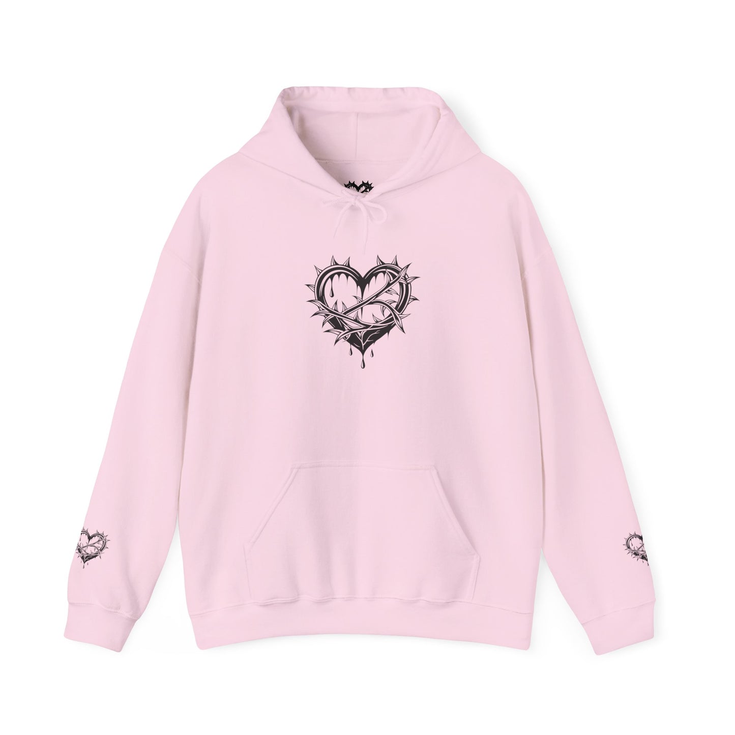 Chic Hooded Sweatshirt with Heart Design - Cozy Streetwear, Perfect Gift for Friends, Casual Style, Empowering Sayings, Unisex Fashion