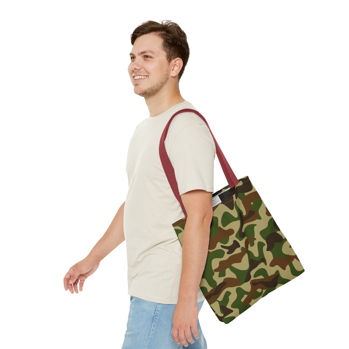 Camouflage Print Tote Bag, Stylish Shopping Bag, Everyday Use, Gym Tote, Eco-Friendly, Travel Accessory