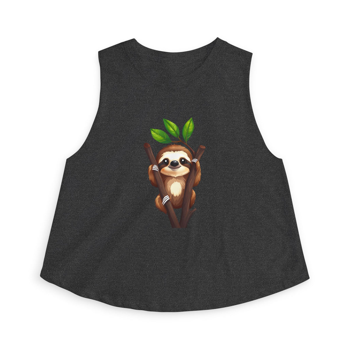 Sloth Hanging Cute Graphic Crop Top