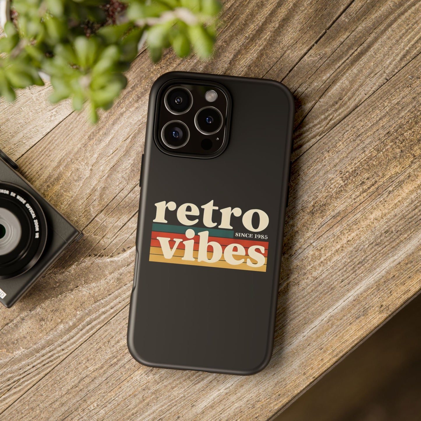 Retro Vibes Phone Case, Tough Phone Cover, Vintage Style Case, Gift for Music Lovers, Retro Aesthetic Accessory