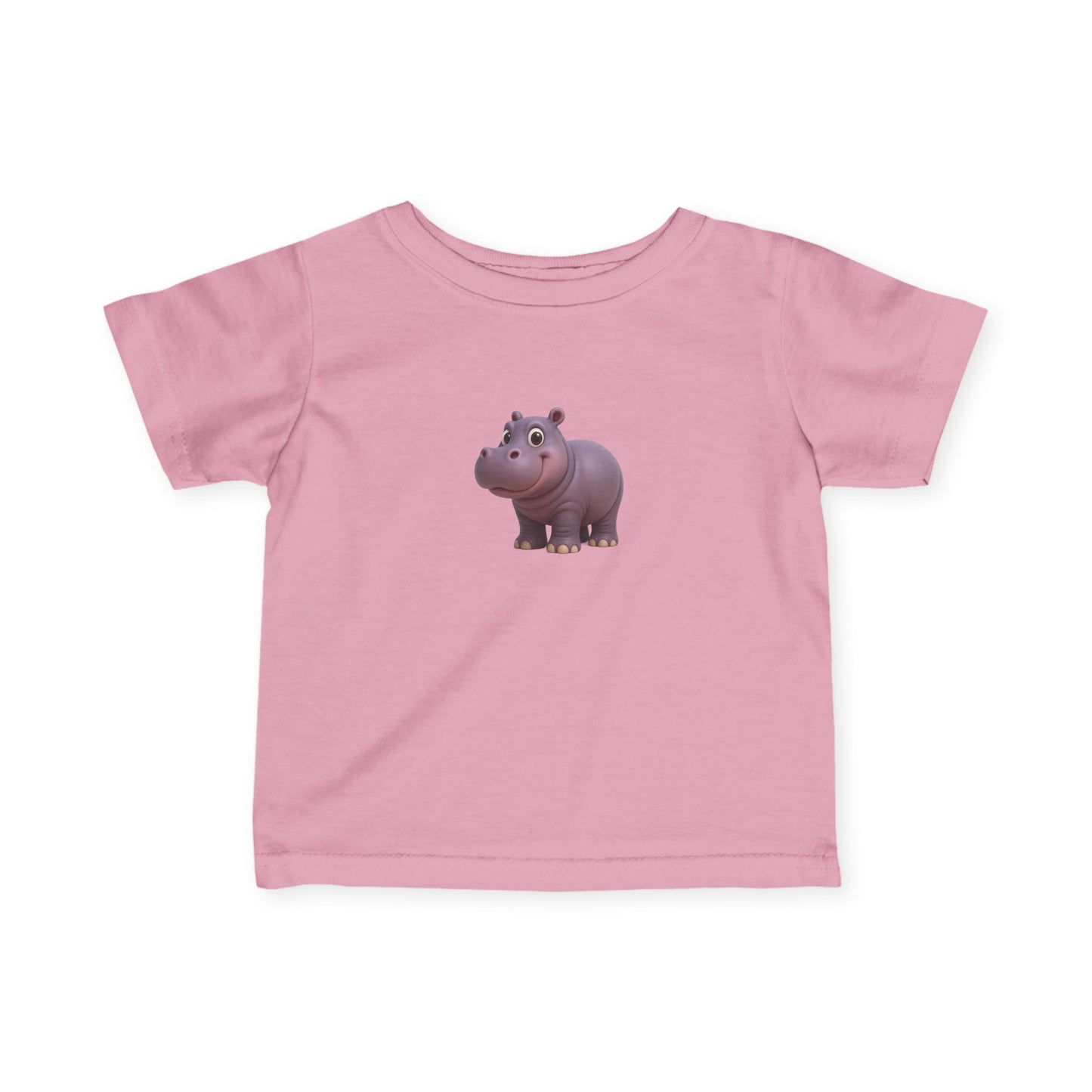 Cute Hippo Infant T-Shirt, Baby Birthday Gift, Toddler Apparel, Animal Lover Tee, Kids Casual Wear