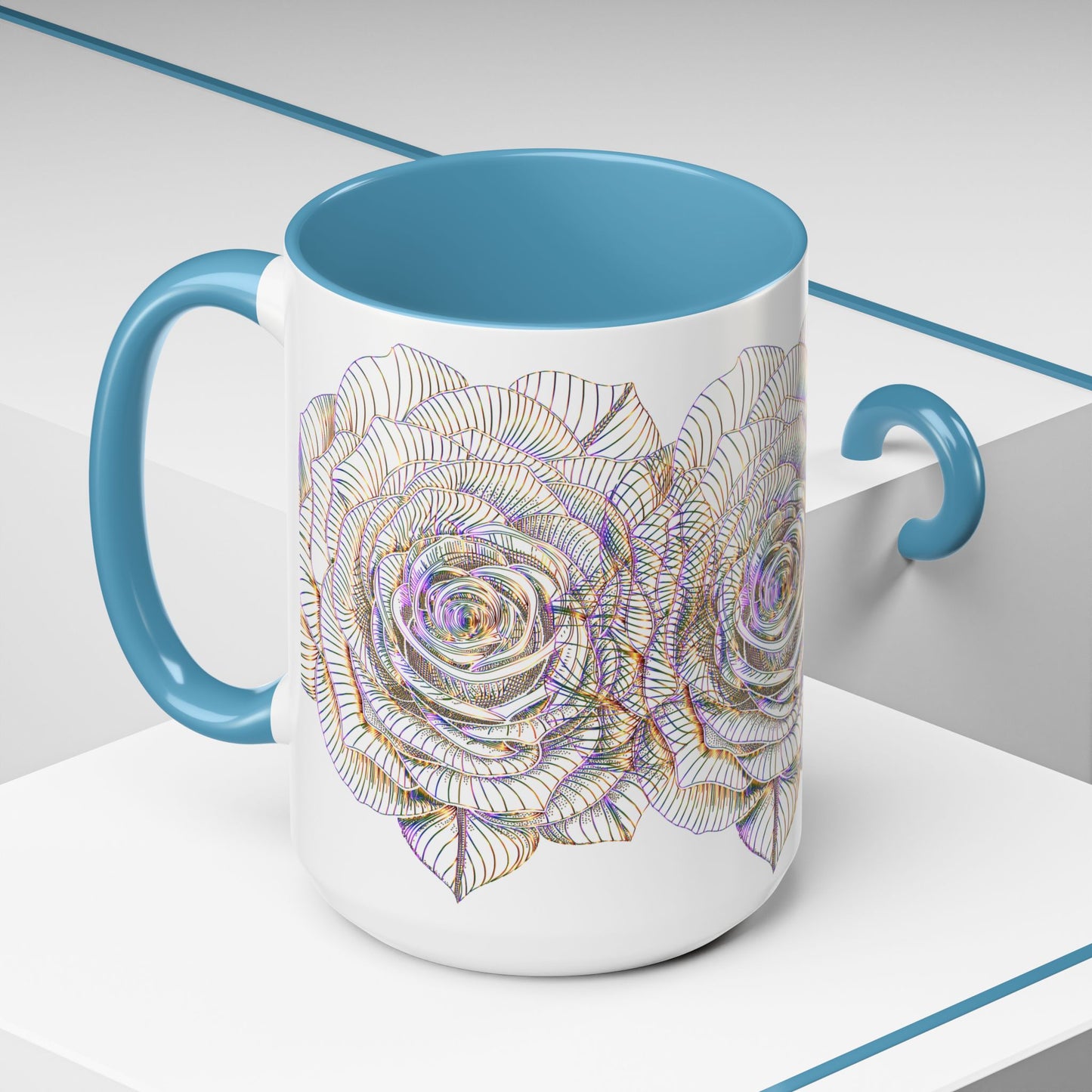 Holographic Floral Coffee Mug - Perfect Gift for Plant Lovers, Home Decor, Tea & Coffee Lovers, Mother's Day, Birthdays
