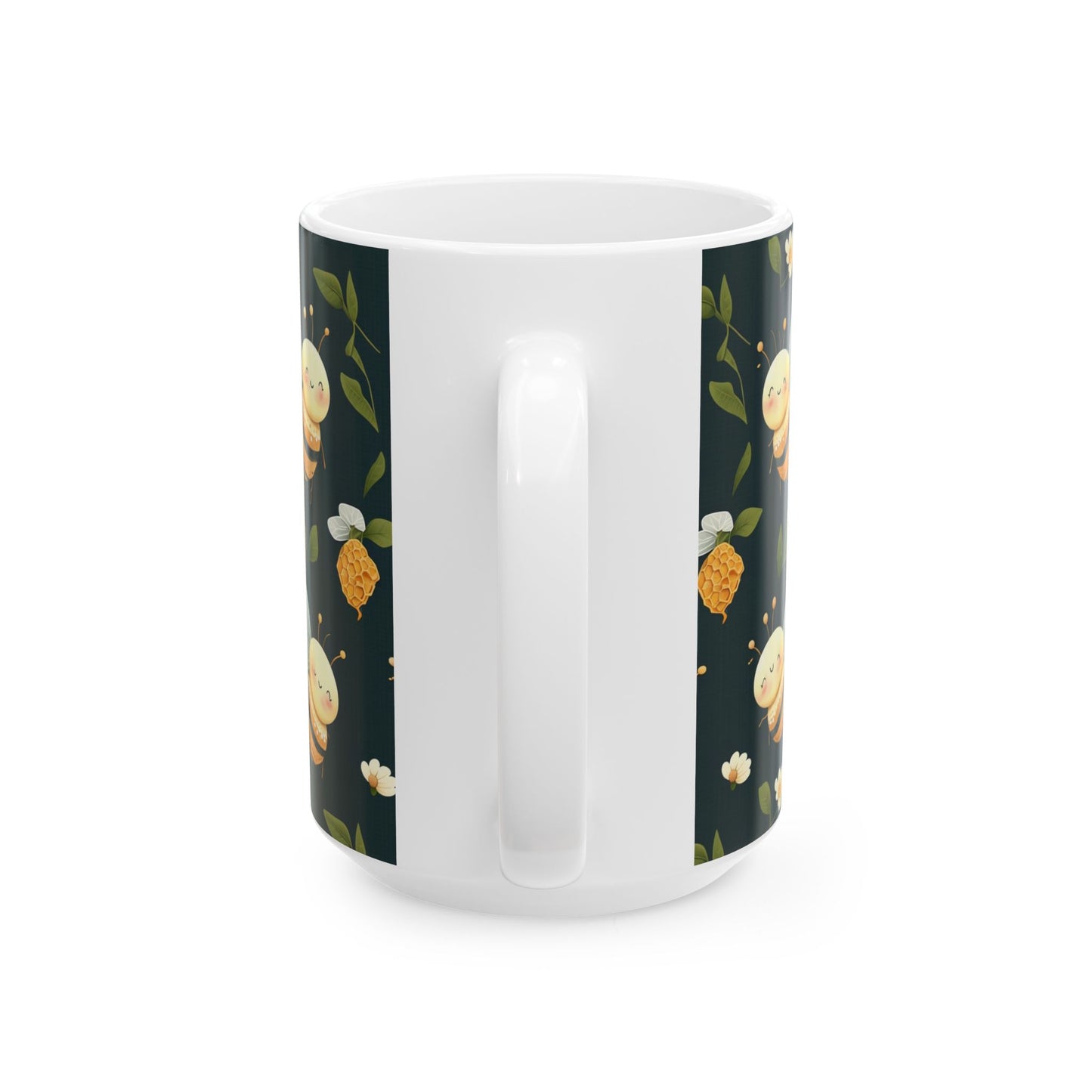 Cute Bee Ceramic Mug - Whimsical Coffee Cup for Bee Lovers, Gift for Her