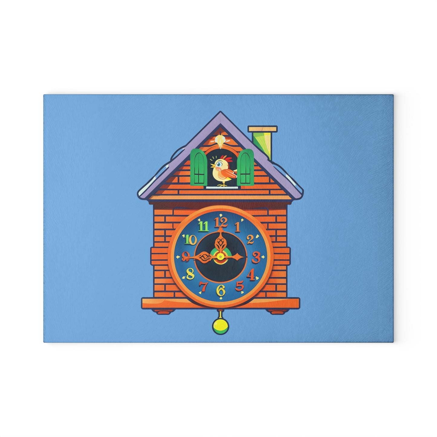 Cuckoo Clock Glass Cutting Board | Kitchen Decor, Housewarming Gift, Unique Cooking Accessory, Christmas Present, Fun Home Essential