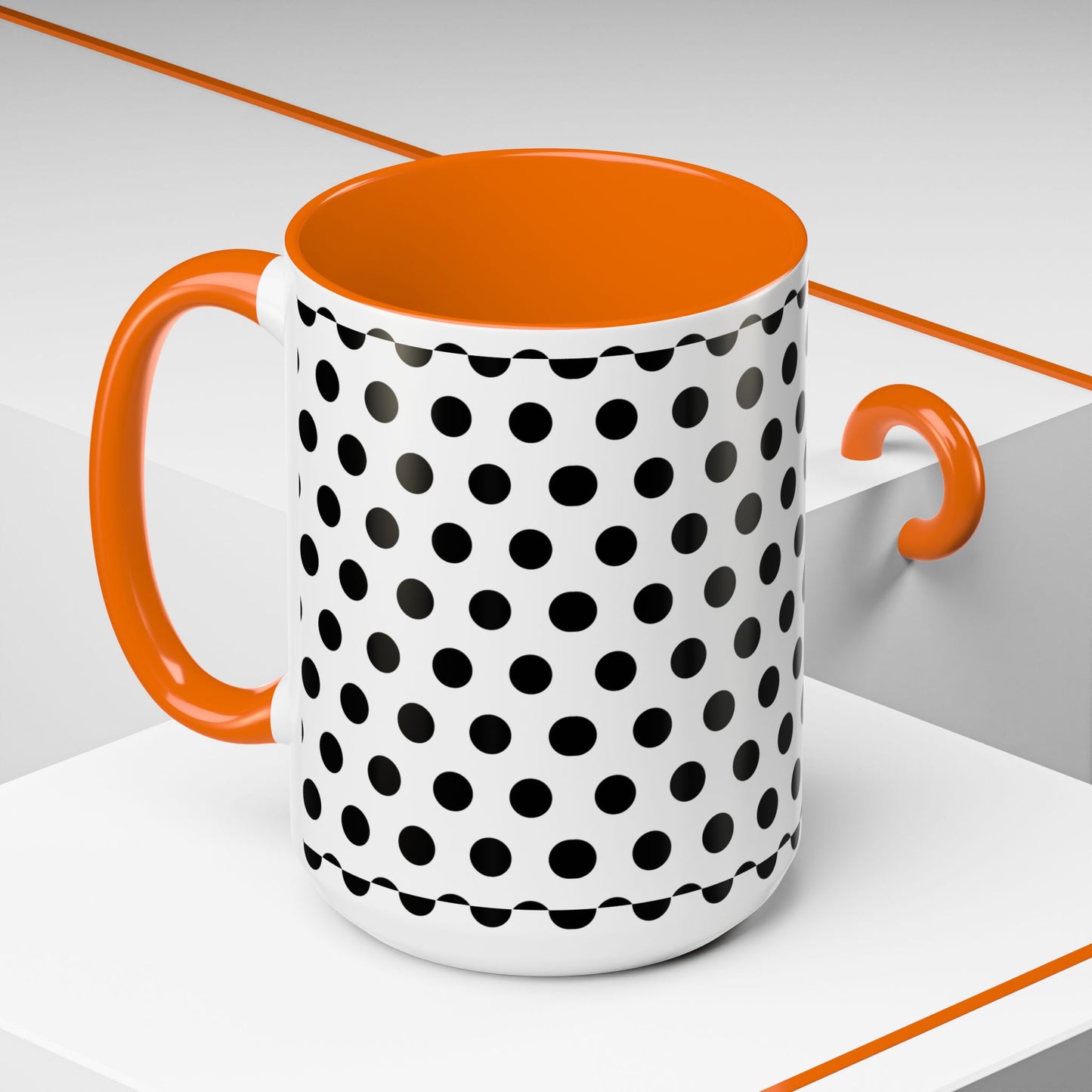 Elegant Polka Dot Mug - Stylish Coffee Cup for Home, Office, Gift for Birthdays, Anniversaries, Holidays, Unique Drinkware