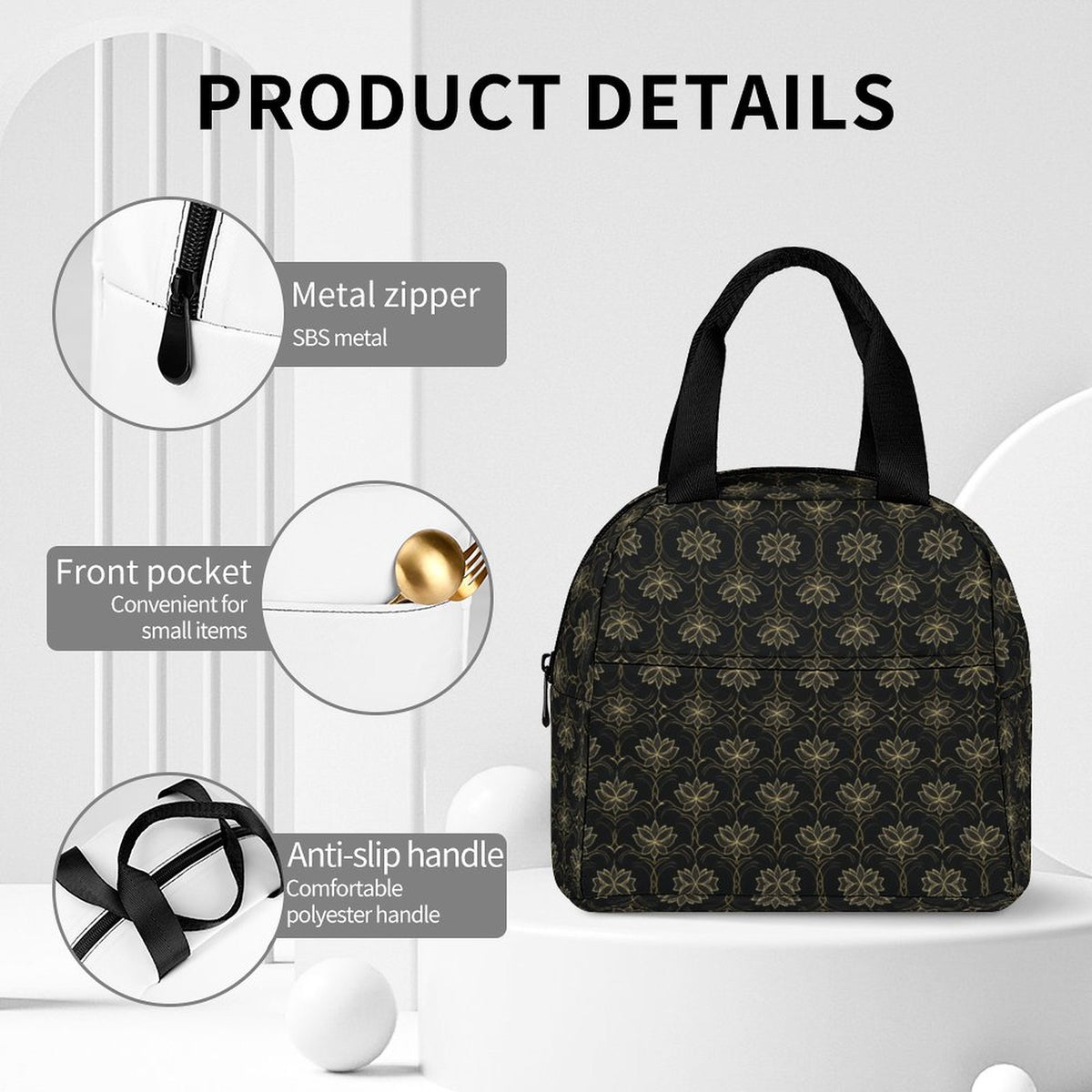 Insulated Lunch Bag with Pocket (All-Over Printing)