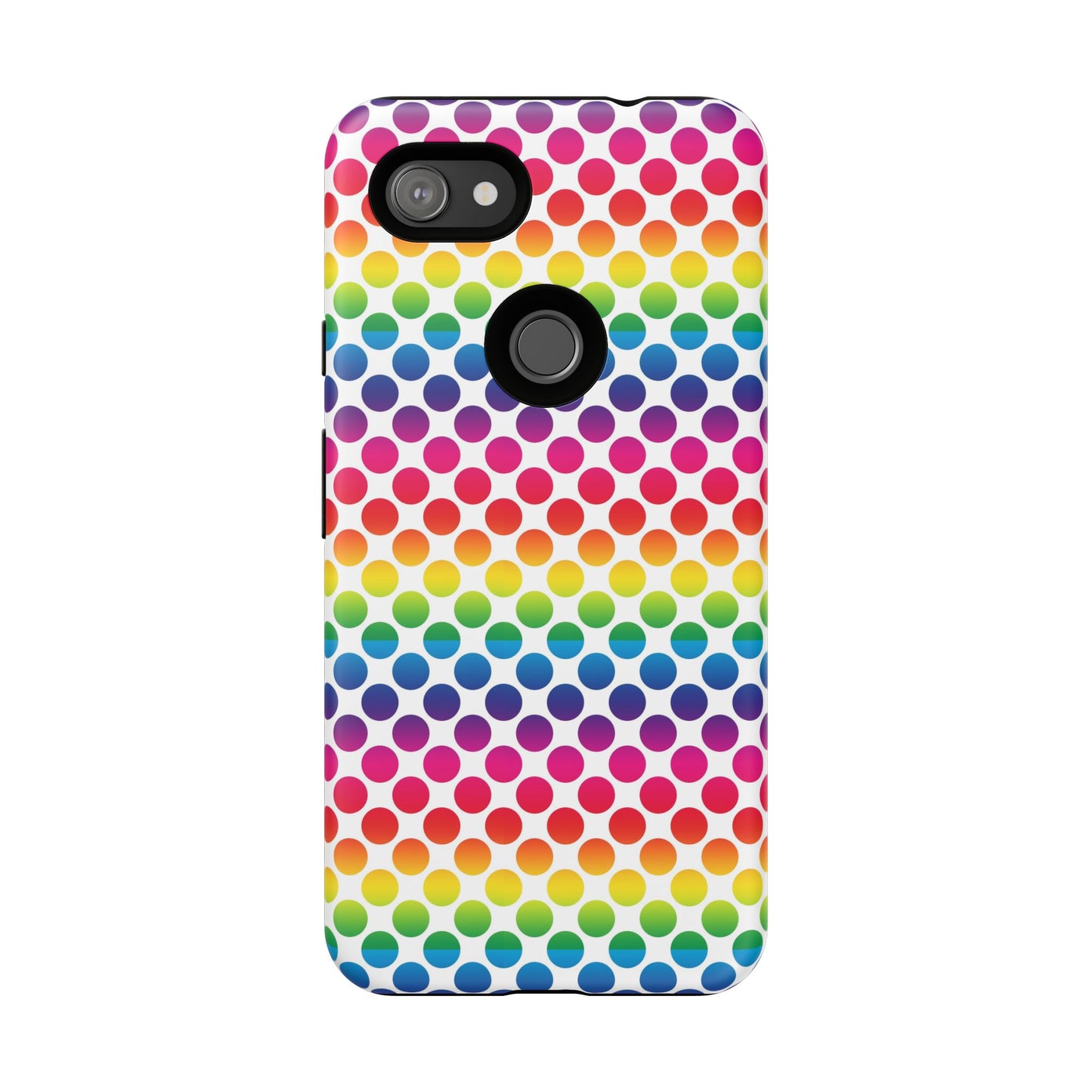 Rainbow Dot Phone Case, Colorful Phone Cover, Fun Phone Accessory, Gift for Friends, Trendy Mobile Case