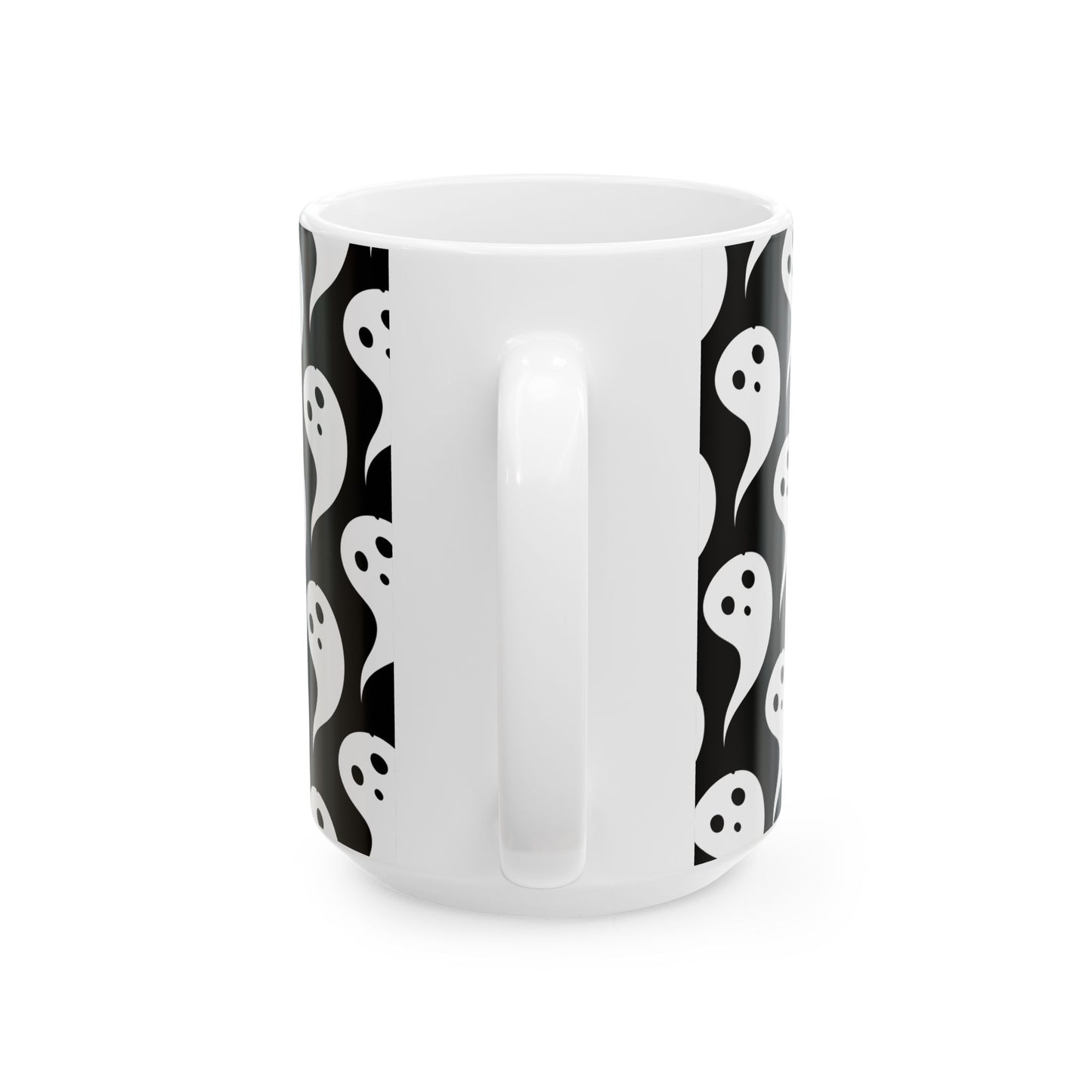 Ghostly Charm Ceramic Mug | Perfect for Halloween, Cozy Drinks, Spooky Vibes, Unique Gift, Kitchen Decor