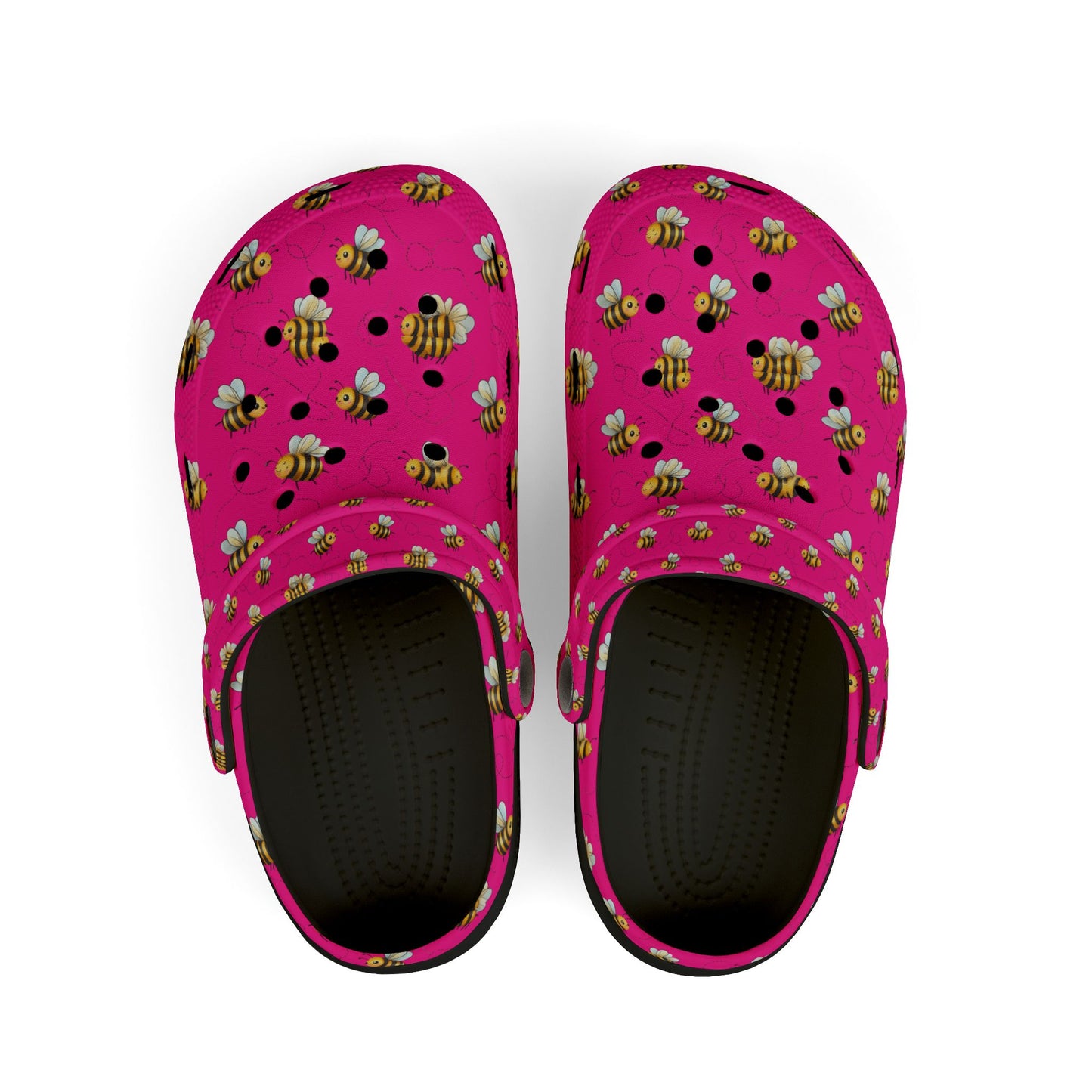 Kids' Floral Bee Clogs - Fun Summer Slip-On, Gardening Shoes, Outdoor Play Footwear, Gift for Kids, Toddler Clogs