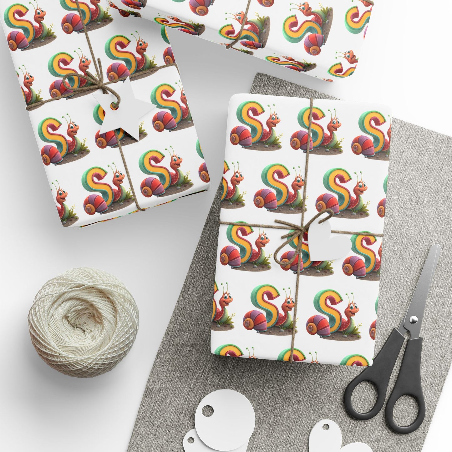 Colorful Snail Wrapping Paper, Fun Holiday Gift Wrap, Creative Present Wrap, Cute Party Supply, Eco-Friendly Wrapping