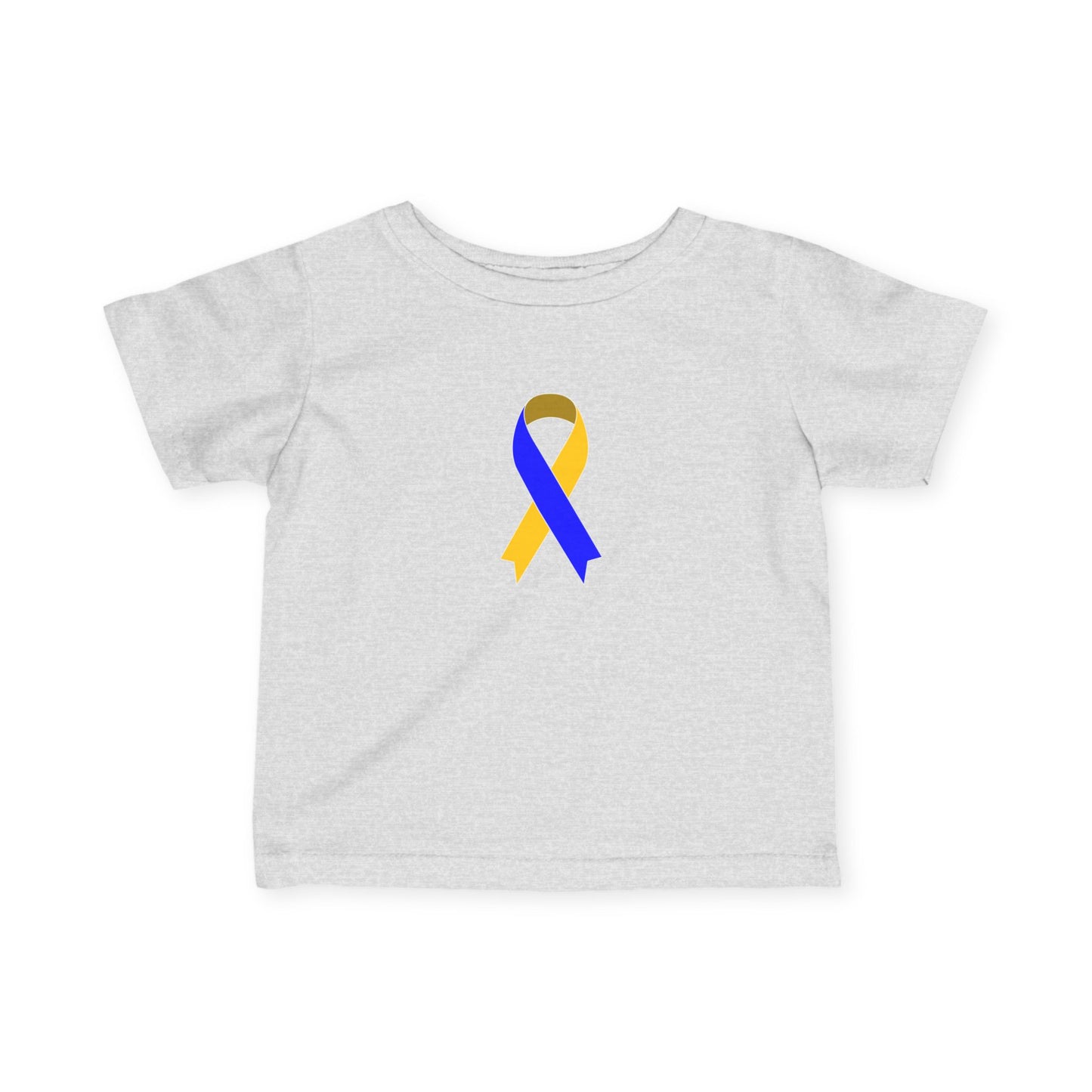 Infant Fine Jersey Tee with Blue and Yellow Ribbon, Cute Baby T-Shirt, Baby Shower Gift, Toddler Apparel, Infant Outfit, Newborn Clothes