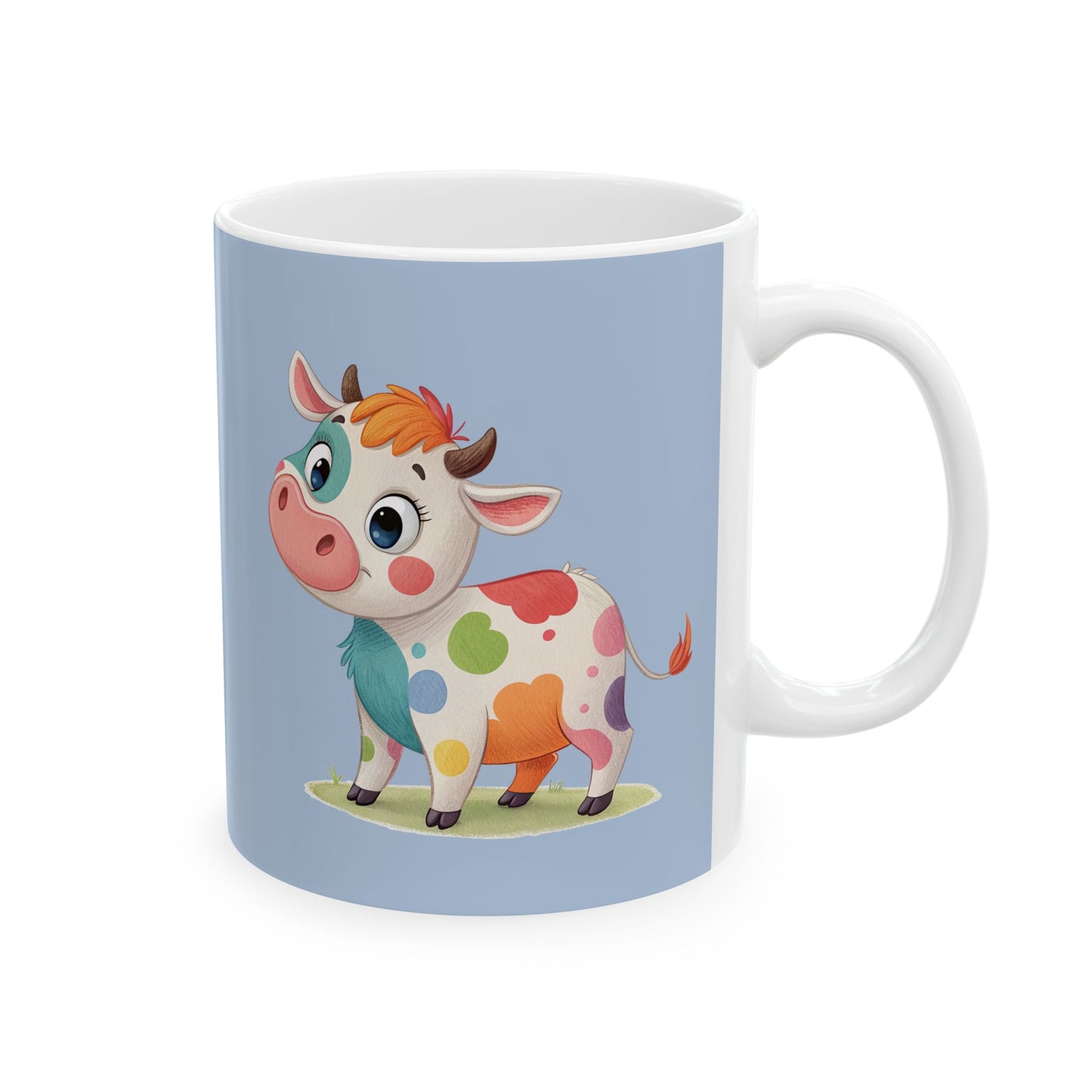 Cute Cow Ceramic Mug - Fun Farmhouse Drinkware, Animal Lovers Gift, Kitchen Decor, Birthday Present, Coffee Tea Cup