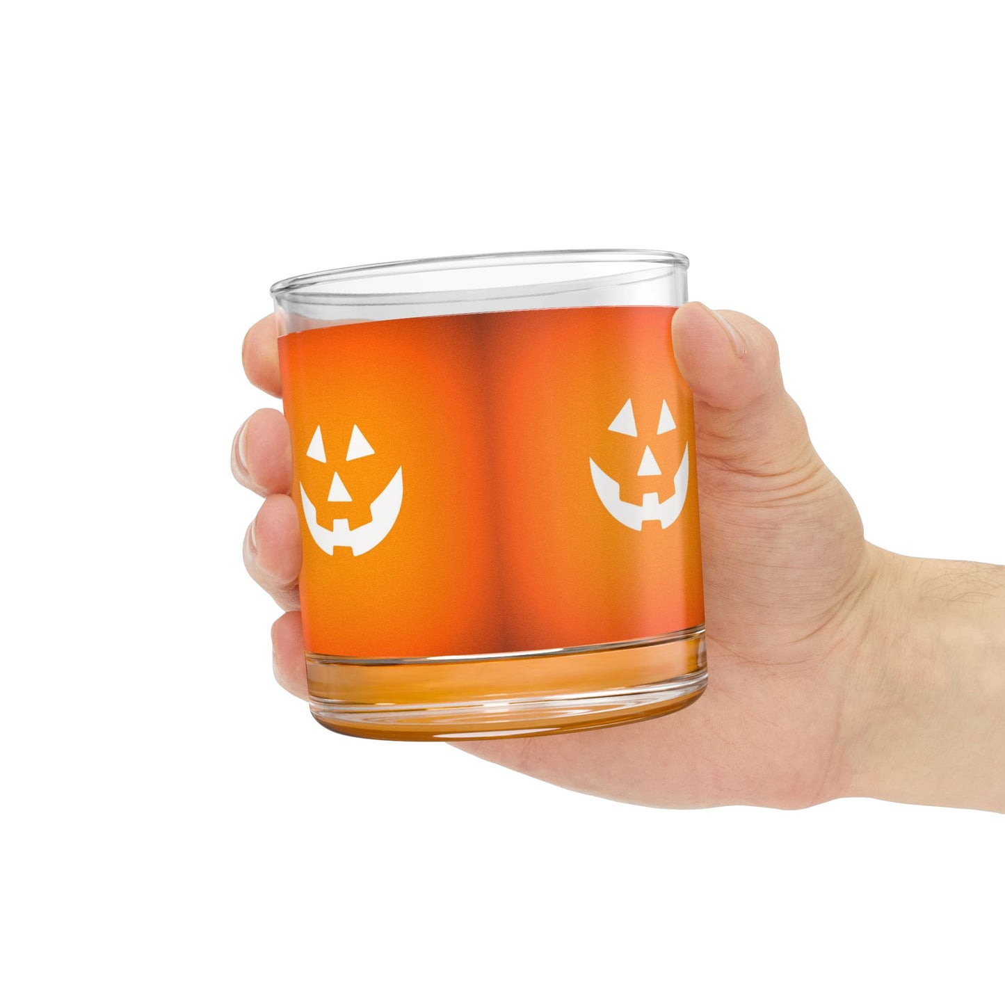 Halloween Pumpkin Rocks Glass, 10oz Halloween Drinkware, Festive Bar Glass, Trick or Treat Party Glass, Fall Decor for Spooky Season